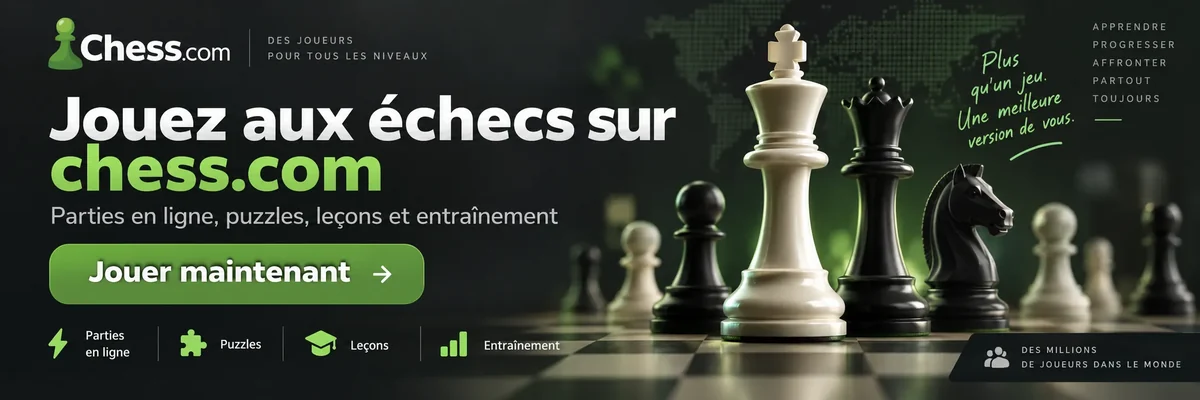 Jouez aux échecs sur Chess.com : parties en ligne, puzzles, leçons et entraînement