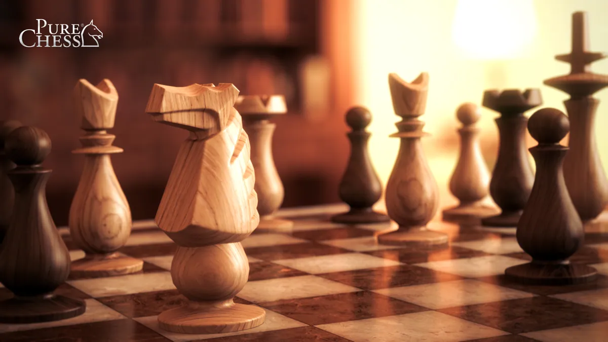 Pièces en bois du jeu Pure Chess